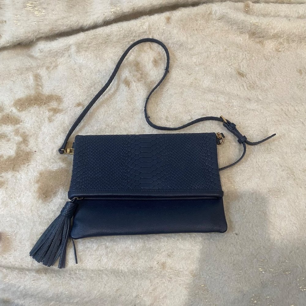 Gigi New York Navy Handbag